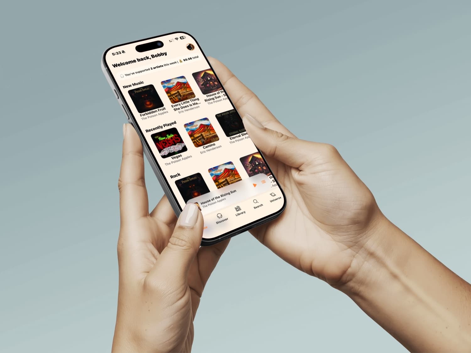 Strēvo library and discovery mockup